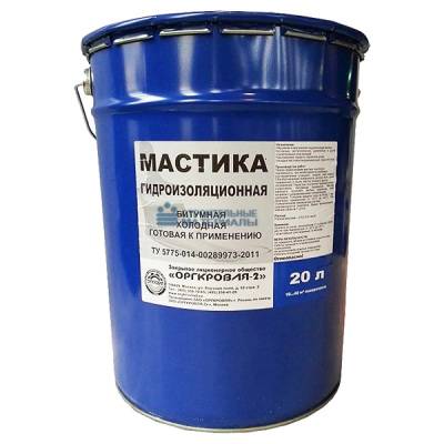 Мастика битумная холодная Оргкровля (16 кг ведро)