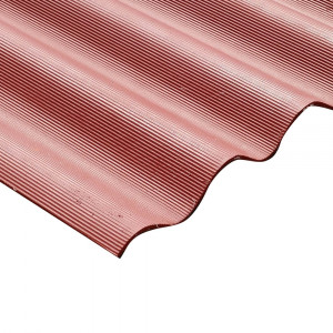 Цветной шифер 8 волновой красный 1750х980х5,2 мм