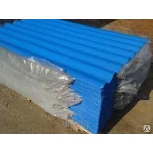 Цветной шифер 8 волновой синий 1750х980х5,2 мм