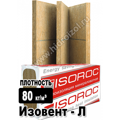 Утеплитель Изорок Изовент Л 1000х600х100 мм 4 плиты в пачке