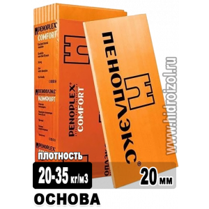 Утеплитель Пеноплэкс ОСНОВА 1185х585х20 мм 20 плит в упаковке