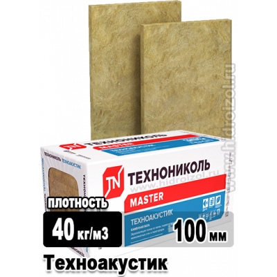 Утеплитель Техноакустик 1200х600х100 мм 6 плит в упаковке