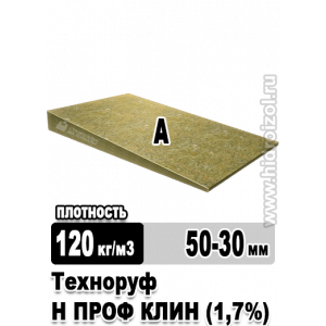 Утеплитель Техноруф Н ПРОФ КЛИН 1,7% Элемент А 1200х600х30х50 мм