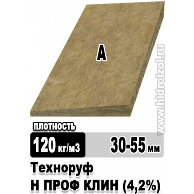 Утеплитель Техноруф Н ПРОФ КЛИН 4,2% Элемент А 1200х600х30х55 мм