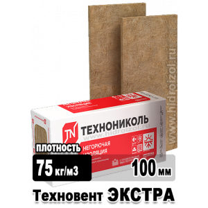 Утеплитель Техновент ЭКСТРА 1200х600х100 мм 4 плиты в упаковке