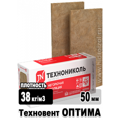 Утеплитель Техновент ОПТИМА 1200х600х50 мм 6 плит в упаковке