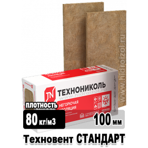 Утеплитель Техновент СТАНДАРТ 1200х600х100 мм 4 плиты в упаковке