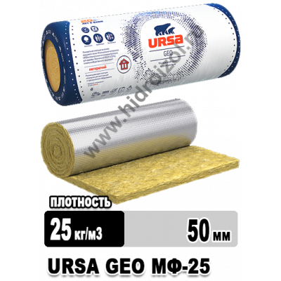 Утеплитель URSA GEO M-25Ф 9000х1200х50 мм 1 плита в упаковке