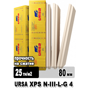 Утеплитель URSA XPS N-III-L-G 4 1180х600х80 мм 5 плиты в упаковке